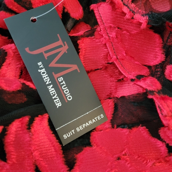 NWT! JM JOHN MEYER RED/BLACK LACE OVERLAY DRESS - Picture 12 of 16